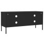 vidaXL Mueble para TV de acero negro 105x35x50 cm