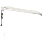 vidaXL Toldo retráctil aluminio y tela color crema 3,5x2,5 m
