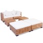 vidaXL Juego de sofás de 16 piezas ratán natural vidaXL Juego de sofás de 16 piezas ratán natural