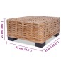 vidaXL Juego de sofás de 16 piezas ratán natural vidaXL Juego de sofás de 16 piezas ratán natural