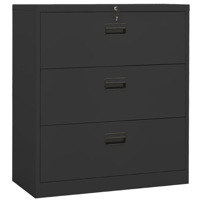 vidaXL Armario archivador de acero antracita 90x46x103 cm