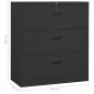 vidaXL Armario archivador de acero antracita 90x46x103 cm