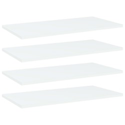 vidaXL Estantes para estantería 4 uds contrachapada blanco 60x30x1,5cm