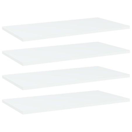 vidaXL Estantes para estantería 4 uds contrachapada blanco 60x30x1,5cm
