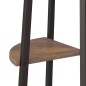 vidaXL Estantería esquina 3 pisos marrón oscuro negro 45,5x31,5x120 cm vidaXL Estantería esquina 3 pisos marrón oscuro negro 45,5x31,5x120 cm