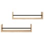 vidaXL Estantes de pared con barras 2 uds roble Sonoma 60x16x14 cm vidaXL Estantes de pared con barras 2 uds roble Sonoma 60x16x14 cm