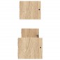 vidaXL Estantes de pared con barras 2 uds roble Sonoma 60x16x14 cm vidaXL Estantes de pared con barras 2 uds roble Sonoma 60x16x14 cm