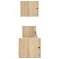 vidaXL Estantes de pared con barras 2 uds roble Sonoma 80x16x14 cm vidaXL Estantes de pared con barras 2 uds roble Sonoma 80x16x14 cm