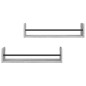 vidaXL Estantes de pared con barras 2 uds gris Sonoma 60x16x14 cm vidaXL Estantes de pared con barras 2 uds gris Sonoma 60x16x14 cm