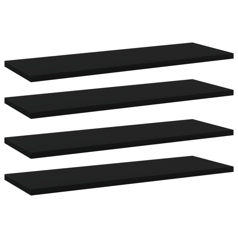 vidaXL Estantes para estantería 4 uds contrachapada negro 60x20x1,5 cm vidaXL Estantes para estantería 4 uds contrachapada negro 60x20x1,5 cm