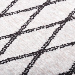 vidaXL Alfombra lavable antideslizante negro y blanco 80x150 cm