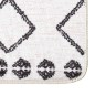 vidaXL Alfombra lavable antideslizante negro y blanco 80x150 cm