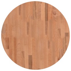 vidaXL Tablero redondo de madera maciza de haya Ø60x2,5 cm