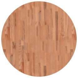 vidaXL Tablero redondo de madera maciza de haya Ø90x2,5 cm