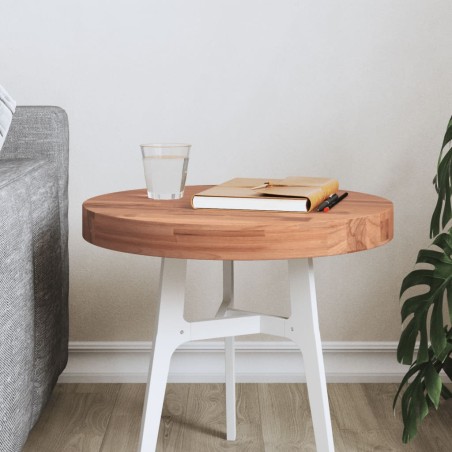 vidaXL Tablero redondo de madera maciza de haya Ø40x4 cm