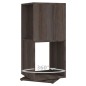 vidaXL Armario giratorio aglomerado gris y Sonoma 34,5x34,5x75,5 cm