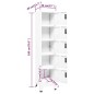 vidaXL Taquilla de acero blanco 38x40x180 cm vidaXL Taquilla de acero blanco 38x40x180 cm