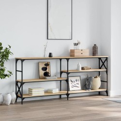 vidaXL Mesa consola madera de ingeniería roble Sonoma 180x29x76,5 cm