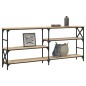 vidaXL Mesa consola madera de ingeniería roble Sonoma 180x29x76,5 cm vidaXL Mesa consola madera de ingeniería roble Sonoma 180x29x76,5 cm