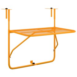 vidaXL Mesa de balcón acero amarillo 60x40 cm