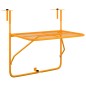 vidaXL Mesa de balcón acero amarillo 60x40 cm vidaXL Mesa de balcón acero amarillo 60x40 cm