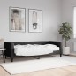 vidaXL Sofá cama con colchón tela negro 80x200 cm vidaXL Sofá cama con colchón tela negro 80x200 cm