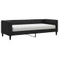 vidaXL Sofá cama con colchón tela negro 80x200 cm vidaXL Sofá cama con colchón tela negro 80x200 cm