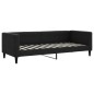 vidaXL Sofá cama con colchón tela negro 80x200 cm vidaXL Sofá cama con colchón tela negro 80x200 cm