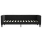 vidaXL Sofá cama con colchón tela negro 80x200 cm vidaXL Sofá cama con colchón tela negro 80x200 cm