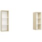 vidaXL Muebles de salón de pared 2 piezas blanco y roble Sonoma vidaXL Muebles de salón de pared 2 piezas blanco y roble Sonoma