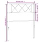 vidaXL Cabecero de metal negro 90 cm vidaXL Cabecero de metal negro 90 cm