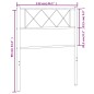 vidaXL Cabecero de metal negro 107 cm vidaXL Cabecero de metal negro 107 cm