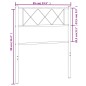 vidaXL Cabecero de metal blanco 80 cm vidaXL Cabecero de metal blanco 80 cm