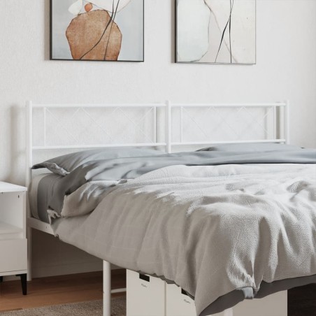 vidaXL Cabecero de metal blanco 135 cm