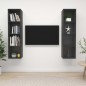 vidaXL Muebles de salón de pared 2 piezas madera de ingeniería gris