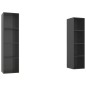 vidaXL Muebles de salón de pared 2 pzas madera ingeniería gris brillo vidaXL Muebles de salón de pared 2 pzas madera ingeniería gris brillo