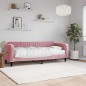 vidaXL Sofá cama con colchón terciopelo rosa 80x200 cm vidaXL Sofá cama con colchón terciopelo rosa 80x200 cm
