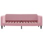 vidaXL Sofá cama con colchón terciopelo rosa 80x200 cm vidaXL Sofá cama con colchón terciopelo rosa 80x200 cm