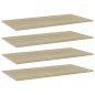 vidaXL Estante estantería 4 uds contrachapada roble Sonoma 80x20x1,5cm vidaXL Estante estantería 4 uds contrachapada roble Sonoma 80x20x1,5cm