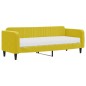vidaXL Sofá cama con colchón terciopelo amarillo 80x200 cm