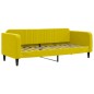 vidaXL Sofá cama con colchón terciopelo amarillo 80x200 cm