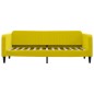 vidaXL Sofá cama con colchón terciopelo amarillo 80x200 cm