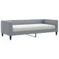 vidaXL Sofá cama con colchón tela gris claro 90x200 cm