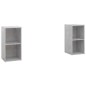vidaXL Muebles de salón de pared 2 pzs madera ingeniería gris hormigón