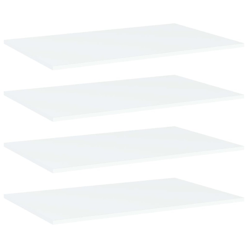 vidaXL Estantes para estantería 4 uds contrachapada blanco 80x50x1,5cm vidaXL Estantes para estantería 4 uds contrachapada blanco 80x50x1,5cm