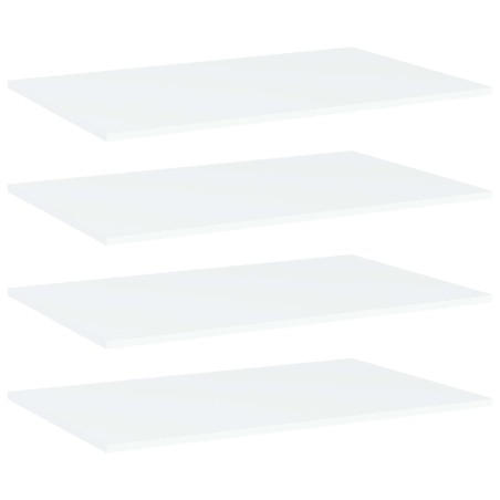 vidaXL Estantes para estantería 4 uds contrachapada blanco 80x50x1,5cm