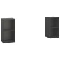 vidaXL Muebles de salón de pared 2 piezas madera de ingeniería gris vidaXL Muebles de salón de pared 2 piezas madera de ingeniería gris