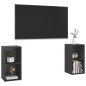 vidaXL Muebles de salón de pared 2 piezas madera de ingeniería gris vidaXL Muebles de salón de pared 2 piezas madera de ingeniería gris