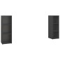 vidaXL Muebles de salón 2 piezas madera ingeniería gris 107x35x37 cm