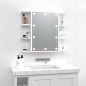 vidaXL Mueble con espejo y luces LED blanco 70x16,5x60 cm vidaXL Mueble con espejo y luces LED blanco 70x16,5x60 cm